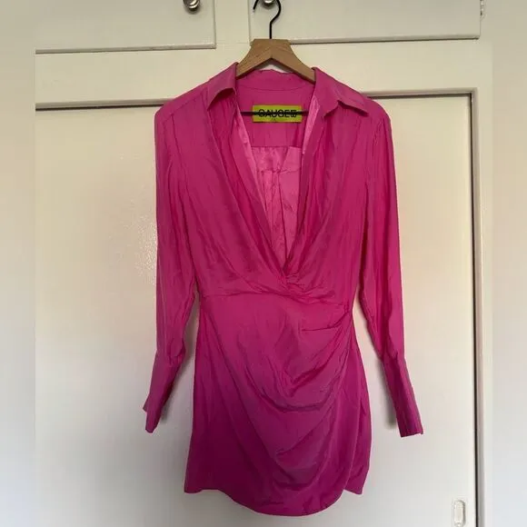 Revolve x GAUGE81 Naha Mini Silk Dress Small