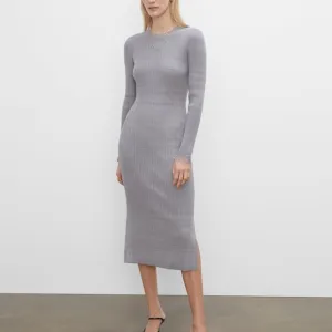 Rib Space-Dyed Dress - Brand New - NEVER WORN - Blue Grey