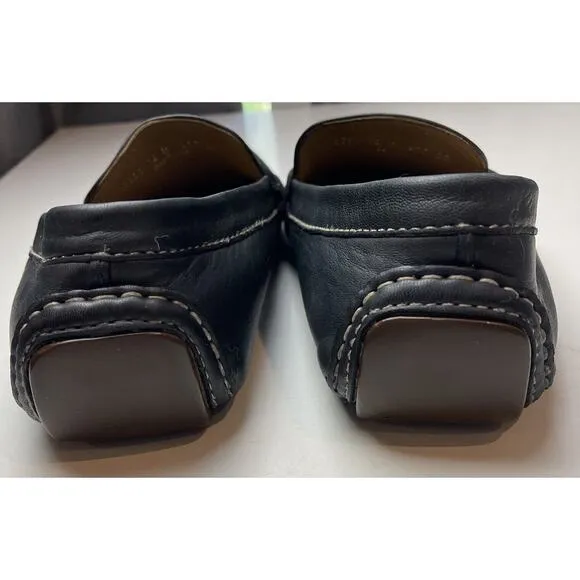 Robert Zur Sven Driving Loafers Glove Leather Black Mens Size 12M Luxury Shoe