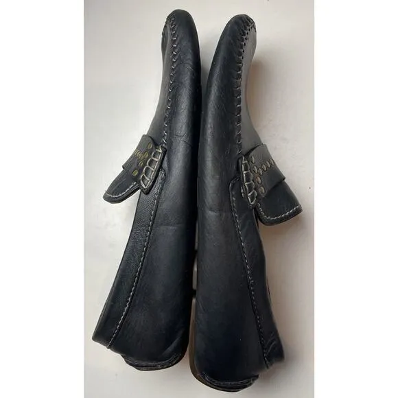 Robert Zur Sven Driving Loafers Glove Leather Black Mens Size 12M Luxury Shoe