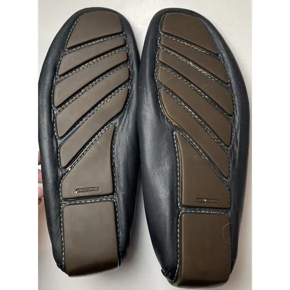 Robert Zur Sven Driving Loafers Glove Leather Black Mens Size 12M Luxury Shoe