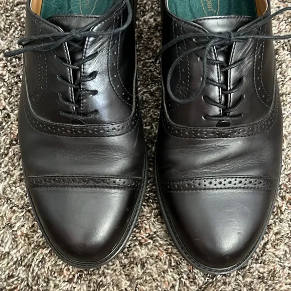 Rockport Black Leather Mens Lace Up Dress Shoes, Size 9W, Model #M1728 Office