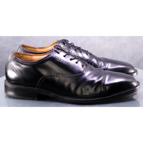 Rockport Men's Cap Toe Dress Shoes Size 13 Leather Black