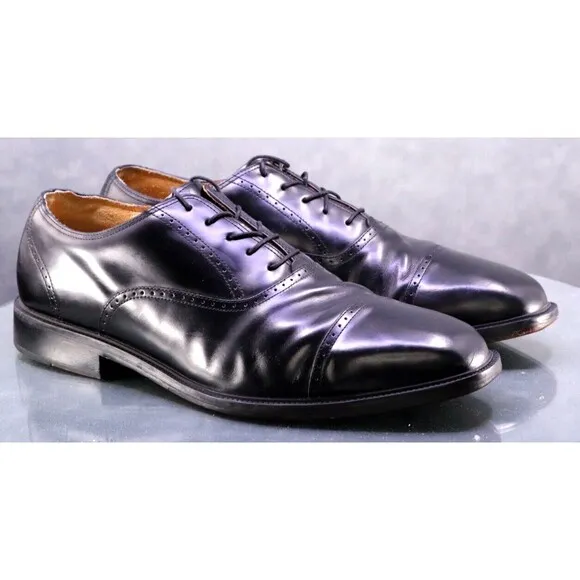 Rockport Men's Cap Toe Dress Shoes Size 13 Leather Black