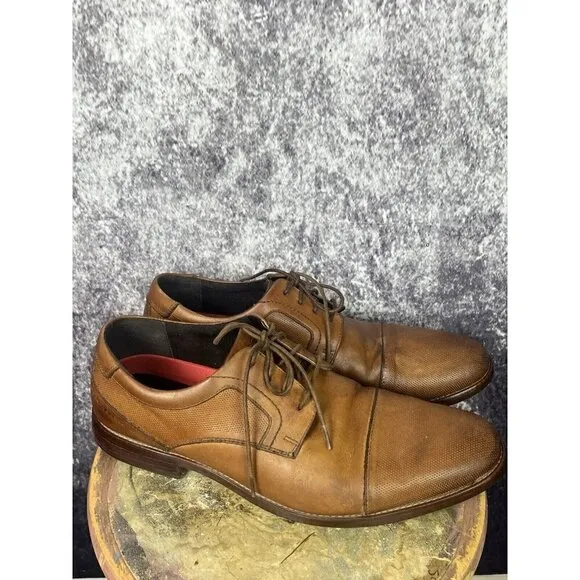 Rockport Shoes Mens 12 DresSports Antique Brown Dress Office Old Money Luxury