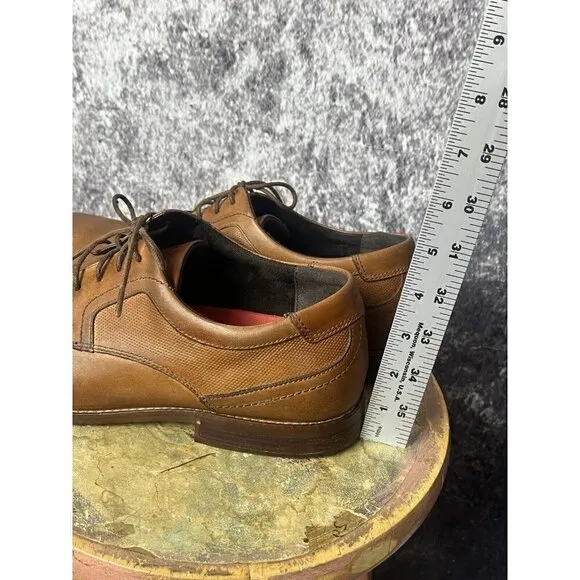 Rockport Shoes Mens 12 DresSports Antique Brown Dress Office Old Money Luxury
