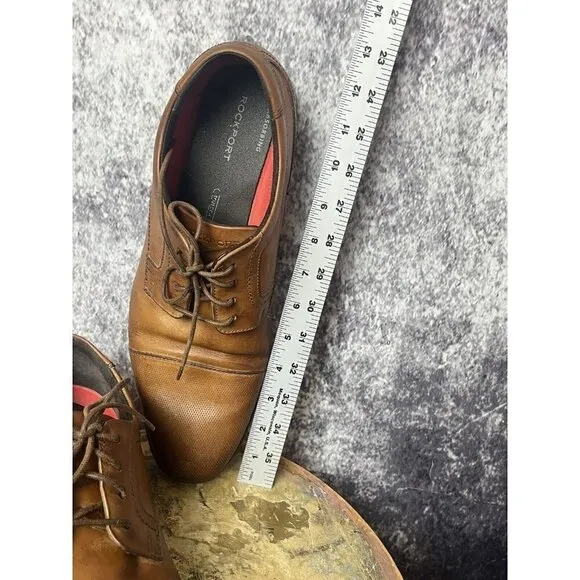 Rockport Shoes Mens 12 DresSports Antique Brown Dress Office Old Money Luxury
