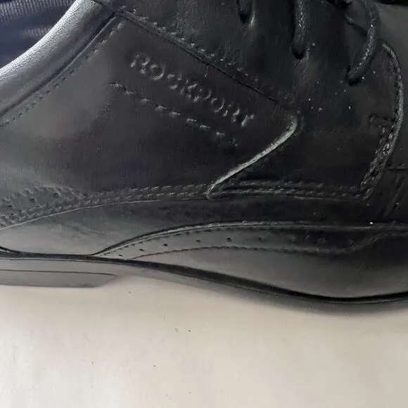 Rockport with Adiprene Classic Black Leather‎ Oxfords Comfort Size 10.5 M
