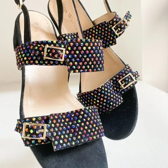 Ron White Summer Strappy Low Stacked Heel Sandals 40