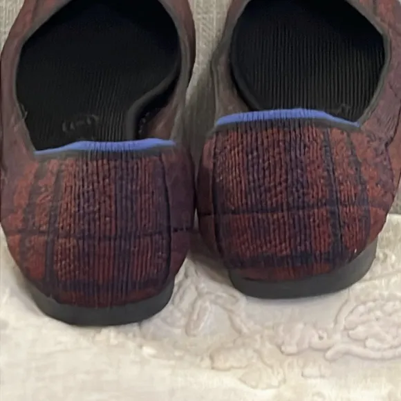 Rothy's | Cranberry Plaid Retired The Point Flats | Size 8