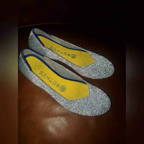 rothy's iridescent flats women's shoes size 7 Euc!