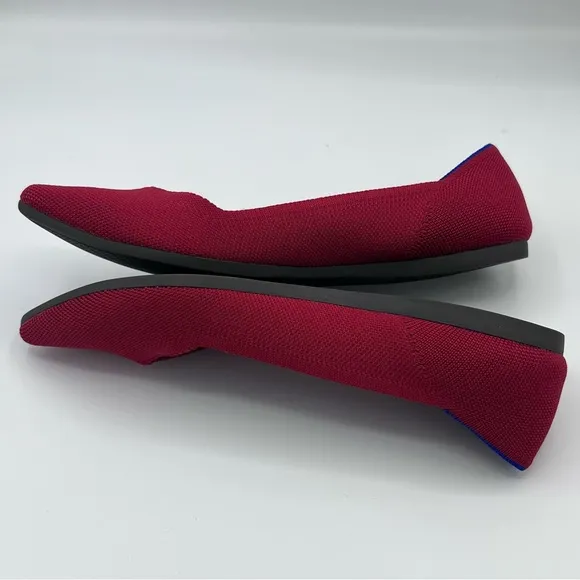 Rothy’s sz 9 The Point Chili Red Ballet Flats Shoes