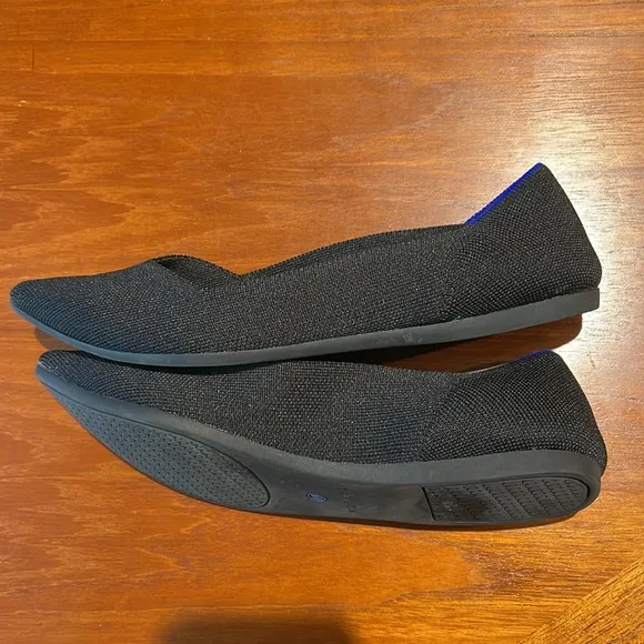 Rothy’s The Point flats shoes black size 9.5