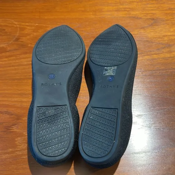 Rothy’s The Point flats shoes black size 9.5
