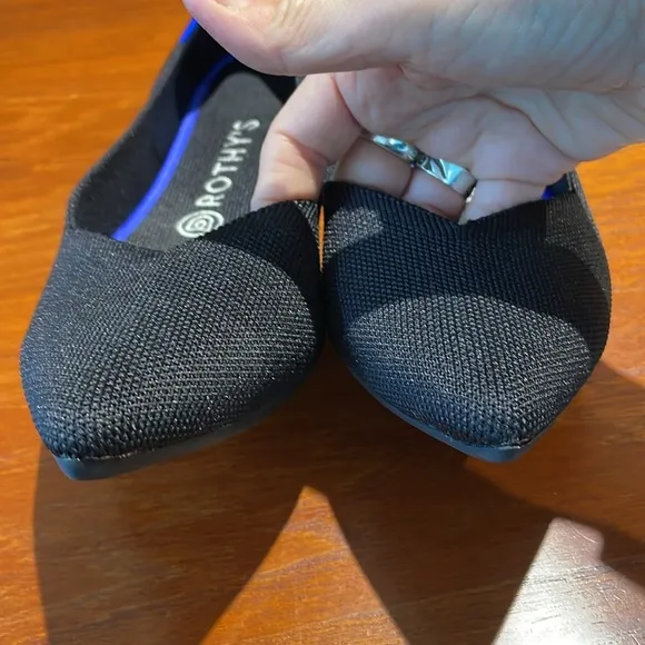 Rothy’s The Point flats shoes black size 9.5
