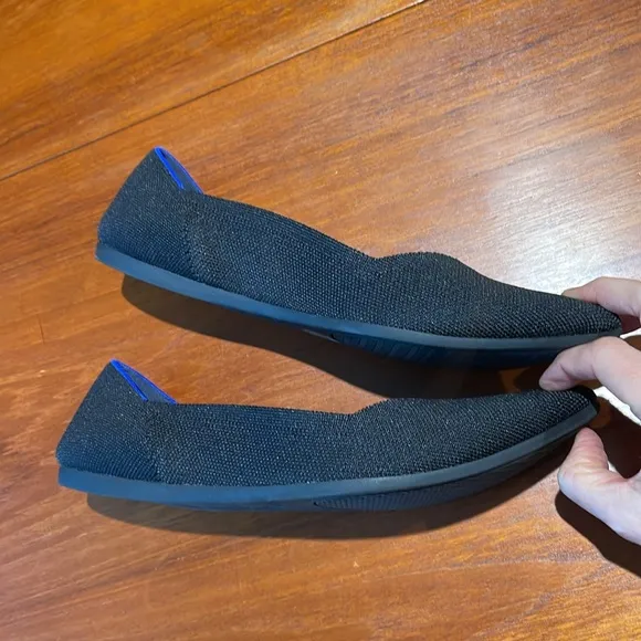 Rothy’s The Point flats shoes black size 9.5