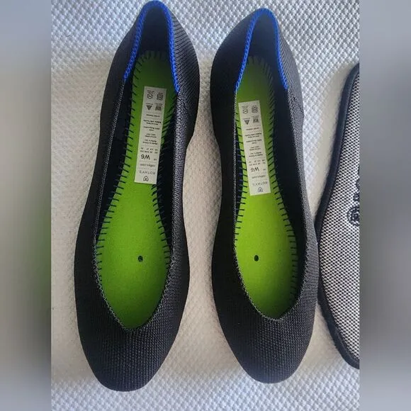 Rothy's Women's Black and Blue Flats