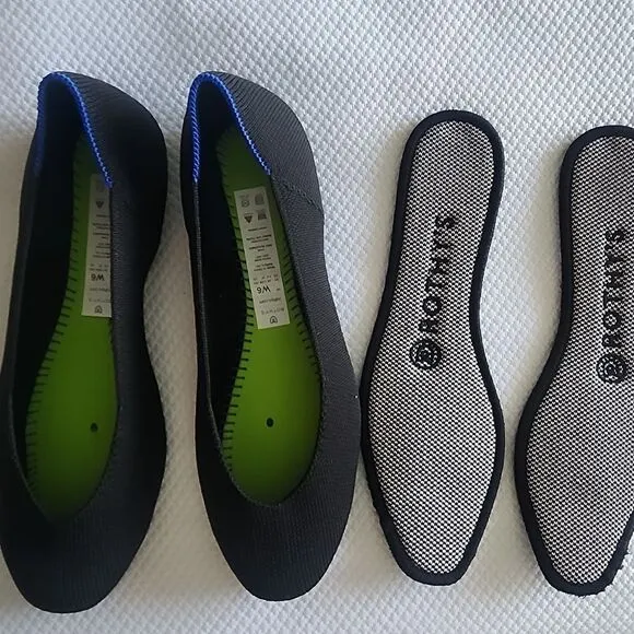 Rothy's Women's Black and Blue Flats