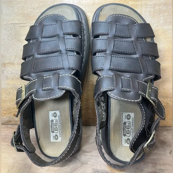 Route 66 Mens Size 10 Open Toe Sandals Shoes