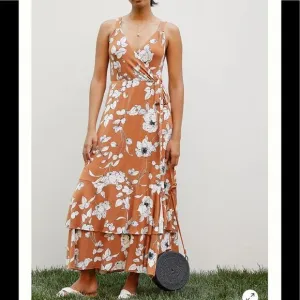 Ruffled Floral Midi DressAnthropologie