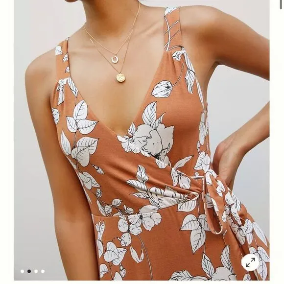 Ruffled Floral Midi DressAnthropologie