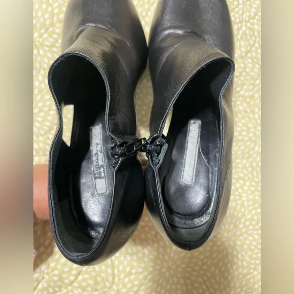Ruthie Davis Black Peep-Toe Ankle Boots stiletto size 37