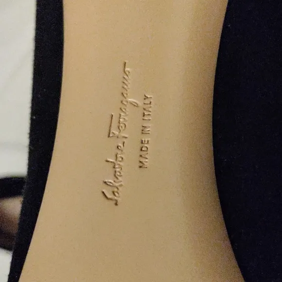 Salvatore Ferragamo &quot;Pauleen&quot; Black Suede Pumps