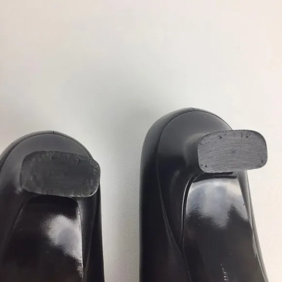 Salvatore Ferragamo Black Gancini Kitten Heel Pumps 6.5