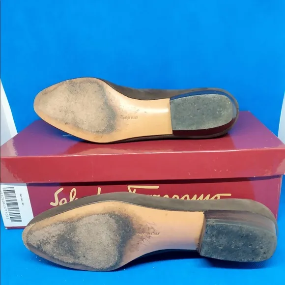Salvatore Ferragamo Brown suede with bow…
