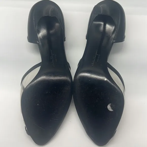 Salvatore Ferragamo Clear Open Toe Heels