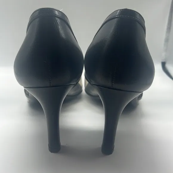 Salvatore Ferragamo Clear Open Toe Heels