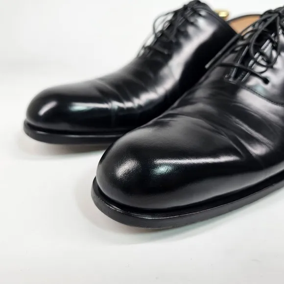 Salvatore Ferragamo Dress Shoes Mens 8 D  Balmoral Plain Toe Oxford Italian Calf