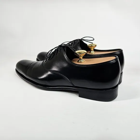 Salvatore Ferragamo Dress Shoes Mens 8 D  Balmoral Plain Toe Oxford Italian Calf