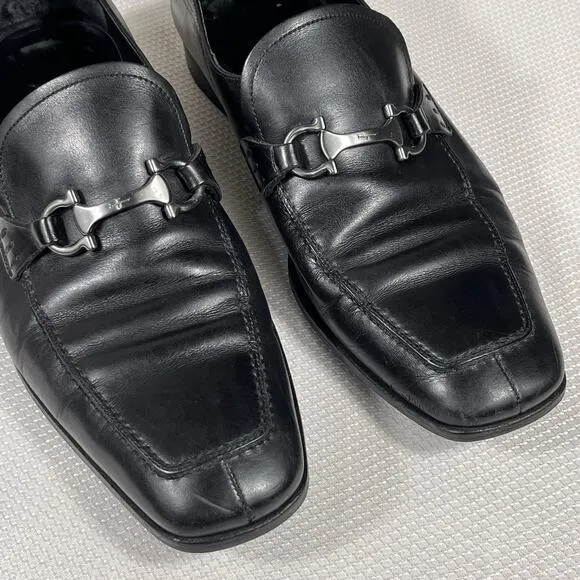 Salvatore Ferragamo Gregory Leather Shoes Size 9.5 2E Made In Italy