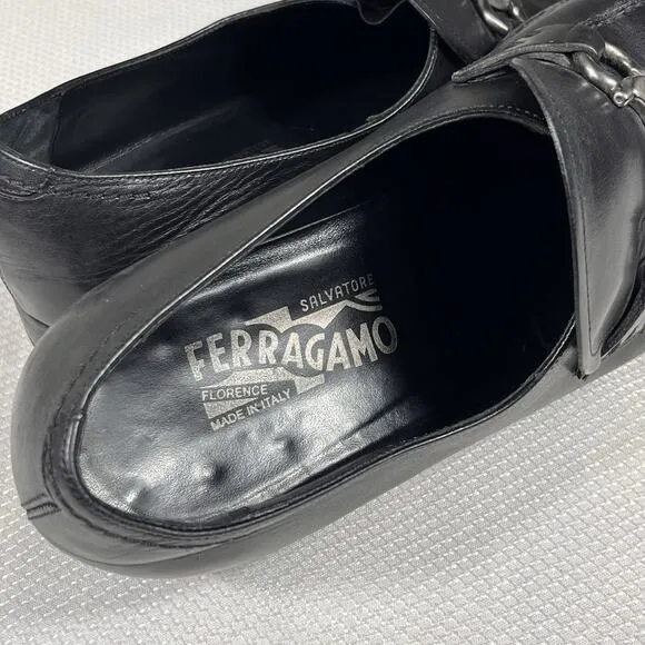 Salvatore Ferragamo Gregory Leather Shoes Size 9.5 2E Made In Italy
