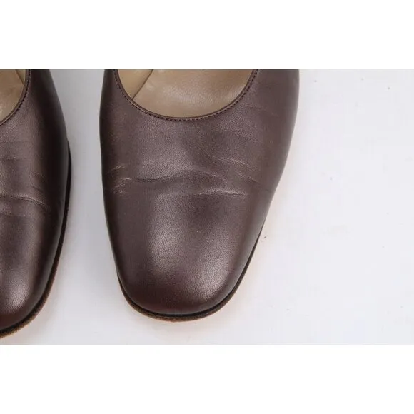 Salvatore Ferragamo Italy Bronze Women's Shoes Heel Pump USA Sz 9 B