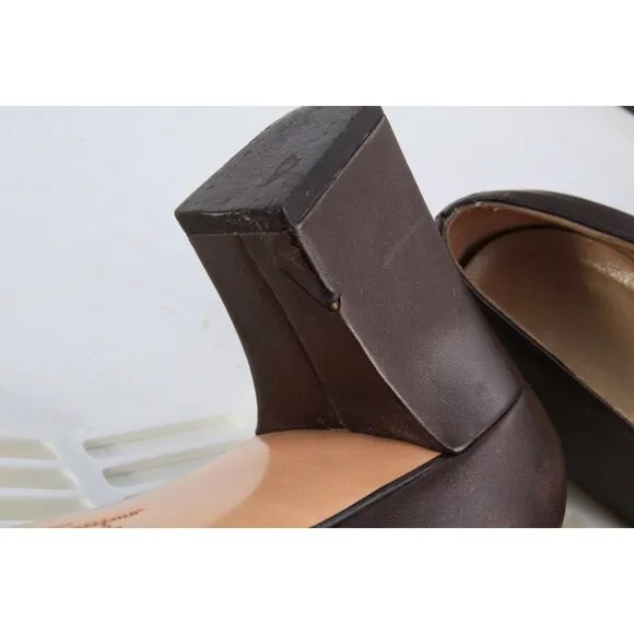 Salvatore Ferragamo Italy Bronze Women's Shoes Heel Pump USA Sz 9 B