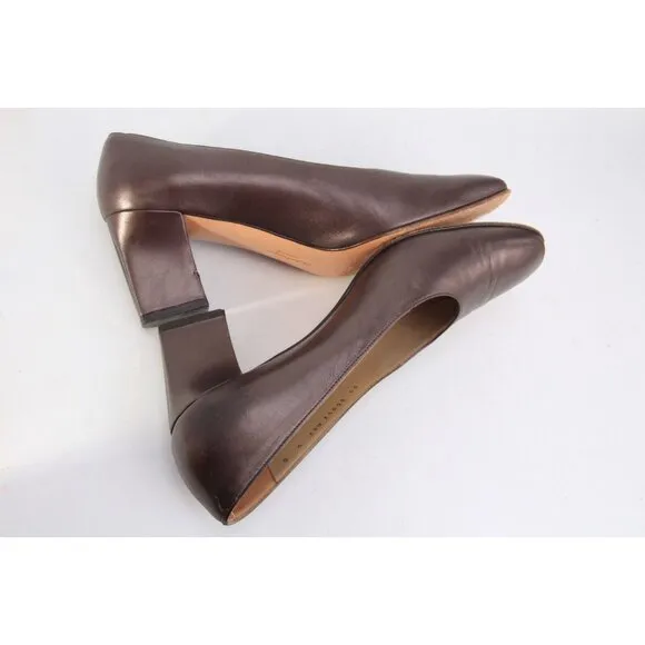 Salvatore Ferragamo Italy Bronze Women's Shoes Heel Pump USA Sz 9 B