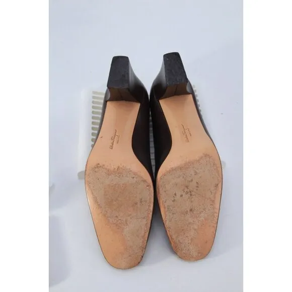 Salvatore Ferragamo Italy Bronze Women's Shoes Heel Pump USA Sz 9 B