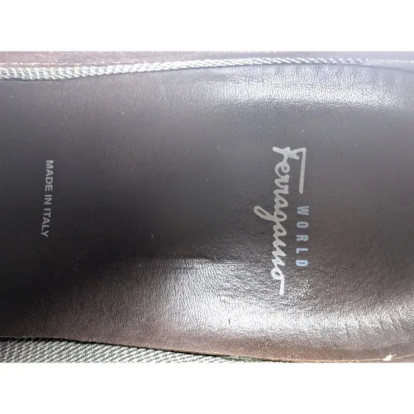 Salvatore Ferragamo Leather Dress Shoes Brown Made in Italy Men's Size 8.5