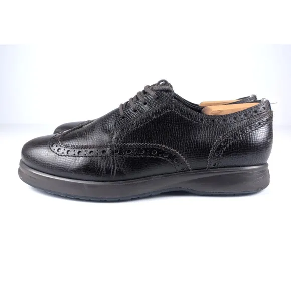 Salvatore Ferragamo Leather Dress Shoes Brown Made in Italy Men's Size 8.5