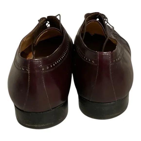 Salvatore Ferragamo Men's Brown Leather Dress Shoes Size 9.5D