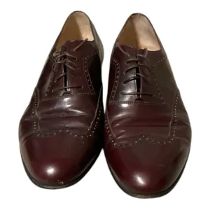 Salvatore Ferragamo Men's Brown Leather Dress Shoes Size 9.5D