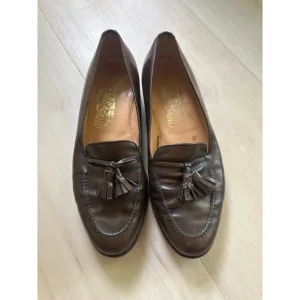 Salvatore Ferragamo Men's Italian Leather Tassel Vintage Loafer Dress Shoes 8D