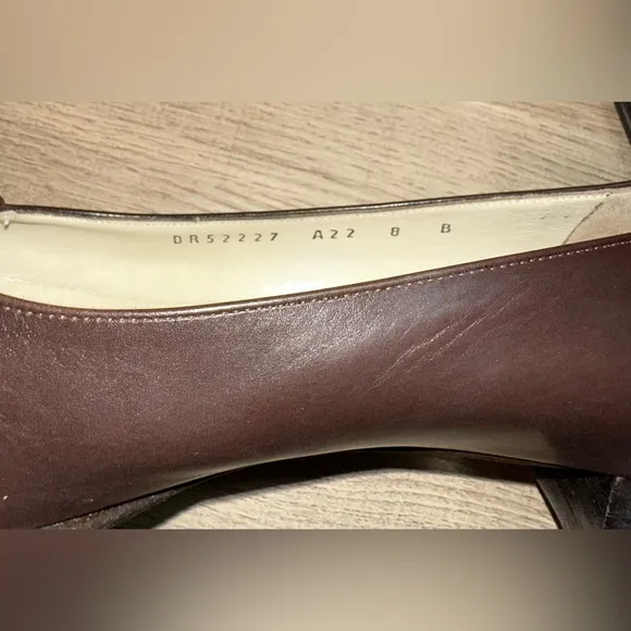 Salvatore Ferragamo Women's Brown Genuine Leather Low Heel Flats