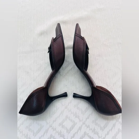 Salvatore Ferragamo Women's Leather Brown Heels Size 8.5B