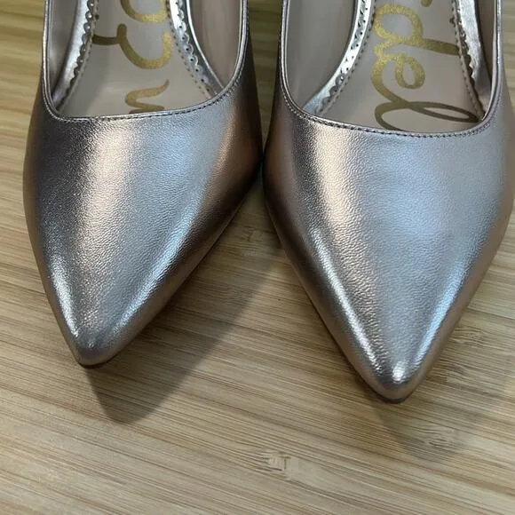 Sam Edelman 6 Hazel Champagne Leather Pumps High Heels