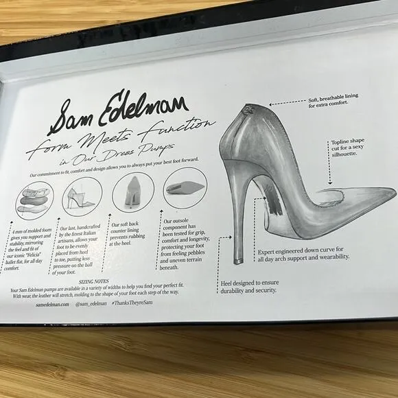 Sam Edelman 6 Hazel Champagne Leather Pumps High Heels