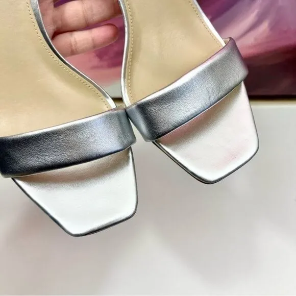 Sam Edelman Daniella Block Heel Sandal in Silver 8.5