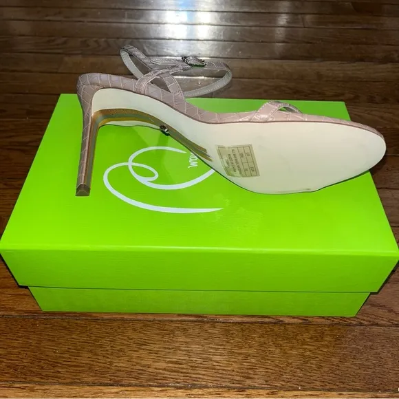 Sam Edelman Doran Strappy Stiletto Heel Sandal Maple Tan Leather Women’s Size 10